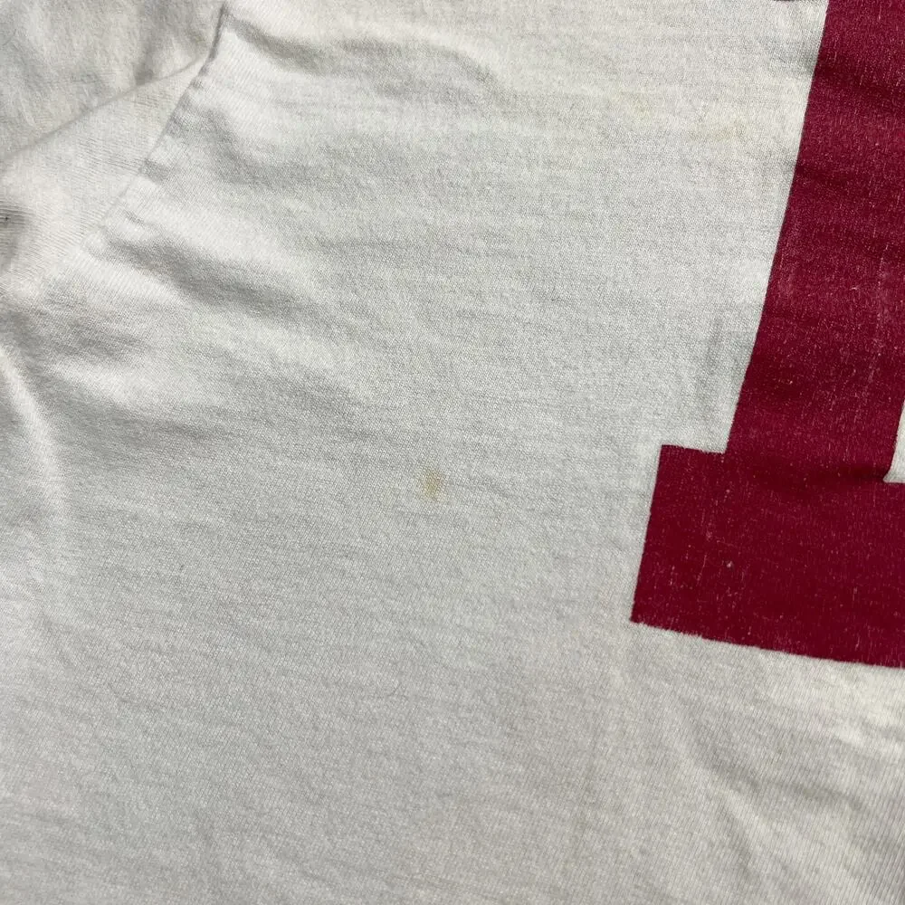 Vintage 90s Hanes PCM Mustangs Volleyball T-Shirt White Long Sleeve 10 Graphic